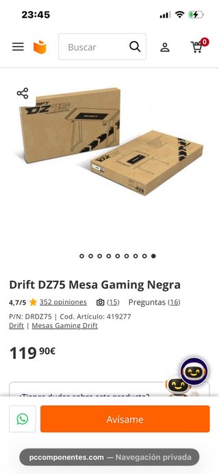 Mesa Gaming Drift DZ75 (NUEVA)