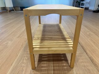 Banco de madera Ikea 2 estantes
