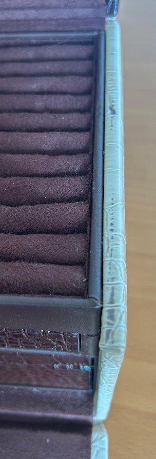 Joyero Maletín Beige y Marrón Cocodrilo