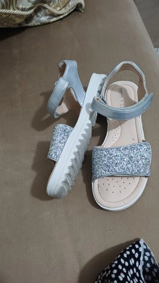 Sandalias Geox Plata con Purpurina