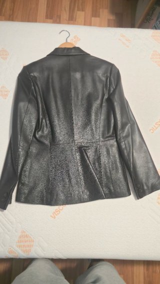 Abrigo de piel ARROPA negro Talla s, piel original