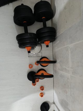 Mancuernas ajustables con discos y mangos