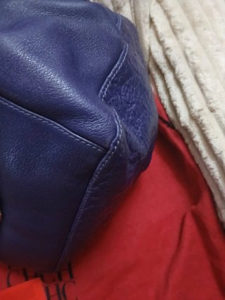Bolso Carolina Herrera Azul/Morado Piel