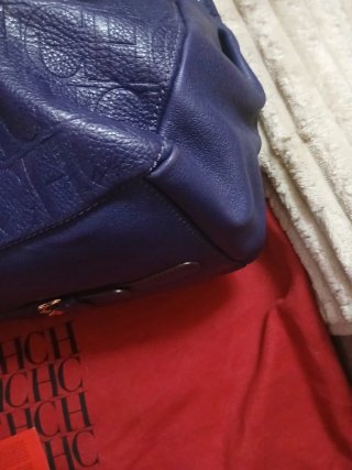 Bolso Carolina Herrera Azul/Morado Piel