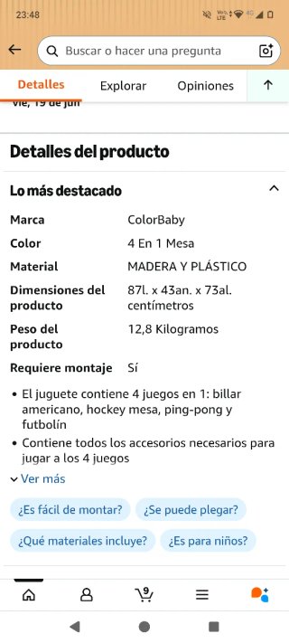 Futbolín 4 en 1