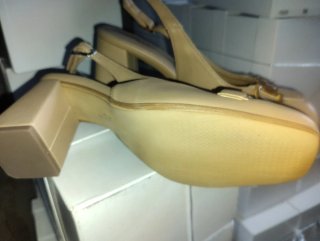 Valleverde slingback beige con fibbia