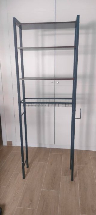 Estantería baño metal y madera