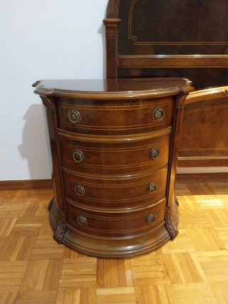 Juego Dormitorio Matrimonio Madera Oscura