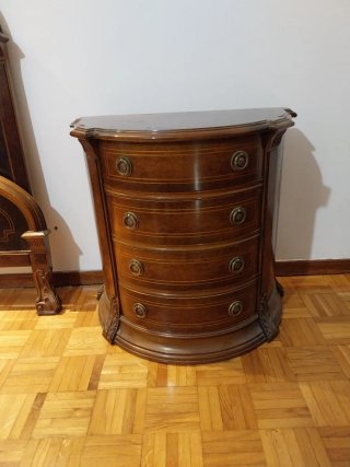 Juego Dormitorio Matrimonio Madera Oscura