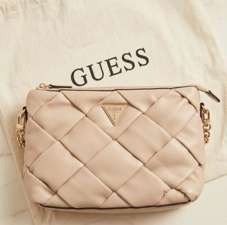 Bolso Guess Beige Acolchado Auténtico