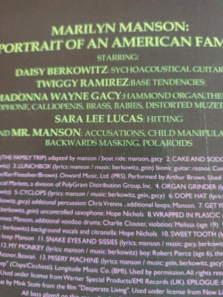 Marilyn Manson Portrait of an American Family Vini