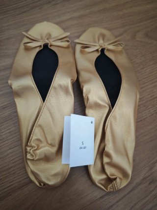 Bailarinas Plegables Doradas Talla M y S