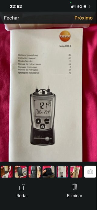Testo 606-2 Medidor Humedad Materiales