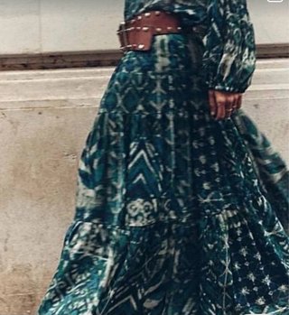 Falda boho Zara hilo metalizado Talla S