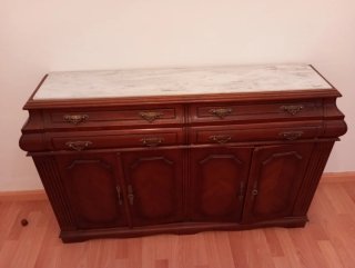 Mueble clásico madera y mármol