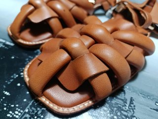 Sandalias Zara Piel T.39 Marrón