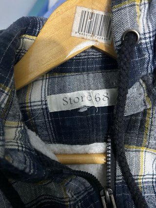 Sobrecamisa de cuadros con capucha