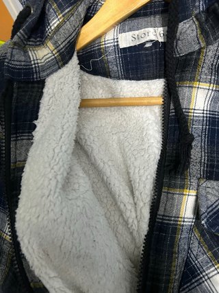 Sobrecamisa de cuadros con capucha