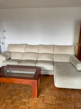 Mesa de centro madera y cristal