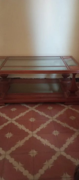 Mesa de centro madera y cristal