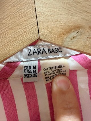 Vestido Zara Rayas Rosas Talla M