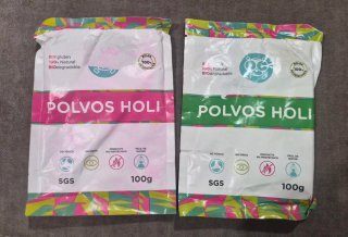 2 Bolsas Polvos Holi 100g Biodegradables