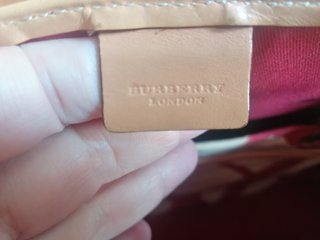 Bolso Burberry Beige y burdeos