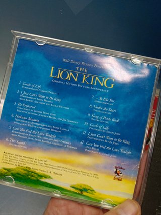 banda sonora CD + VHS El rey Leon, disney , The lion King