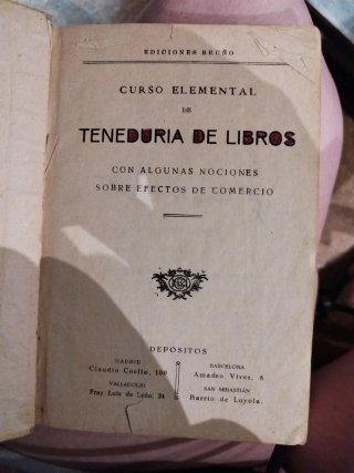 Libro Curso Elemental Teneduría de Libros