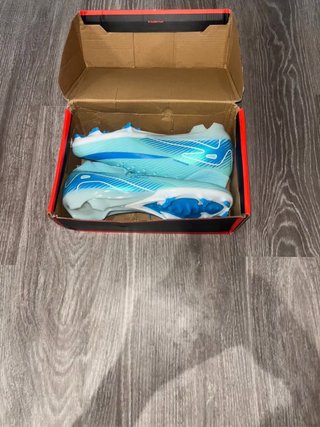 Zapatillas de fútbol nike azul y turquesa