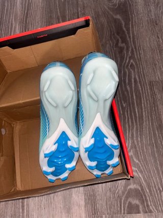 Zapatillas de fútbol nike azul y turquesa
