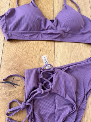 Bikini malva talle alto mujer