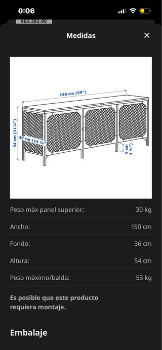 Vendo mueble para televisión de estilo industrial