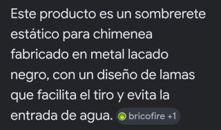 Sombrerete chimenea negro lacado