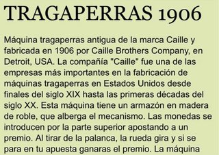 Máquina tragaperras antigua 1906