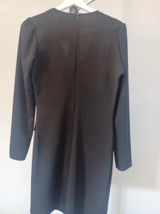 Vestido negro manga larga