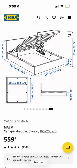 Dormitorio IKEA: Cama MALM, Escritorio, cómoda