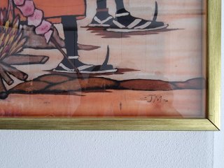 Quadro Africano Batik Grande 100x75