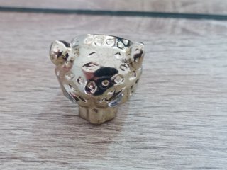 Anillo Cabeza Leopardo Dorado