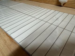 Azulejos Adhesivos Palitos Blanco Junta Gris