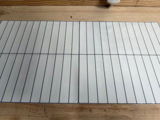 Azulejos Adhesivos Palitos Blanco Junta Gris