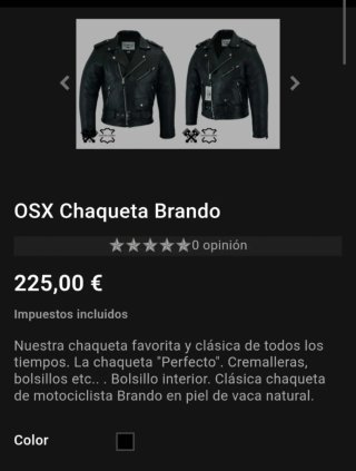 Chaqueta de cuero OSX Talla M