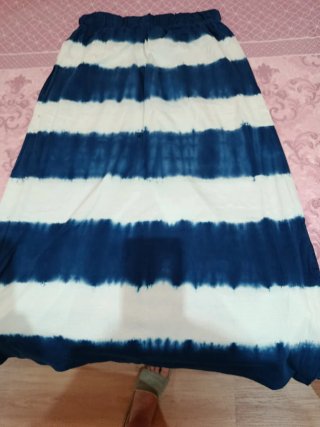 Falda larga estampada rayas