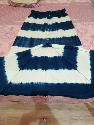 Falda larga estampada rayas