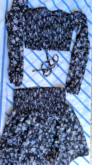Conjunto Top y Falda Estampado Floral