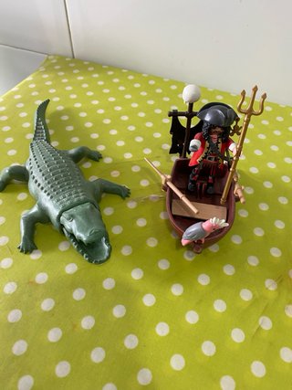 Playmobil Pirati: Barca e coccodrillo