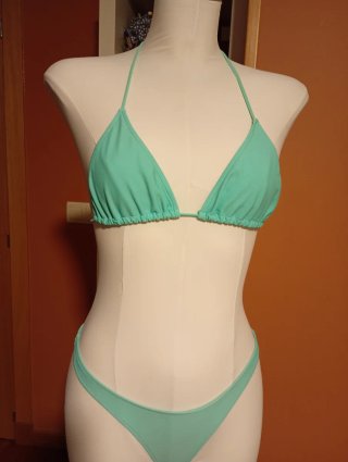 Bikini Triángulo Tanga Teal Talla Única
