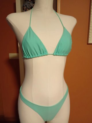 Bikini Triángulo Tanga Teal Talla Única