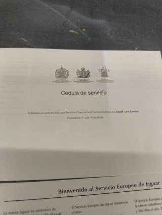 Manual de instrucciones Jaguar  x type.Cédula.