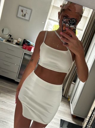 Conjunto blanco fiesta juvenil talla S